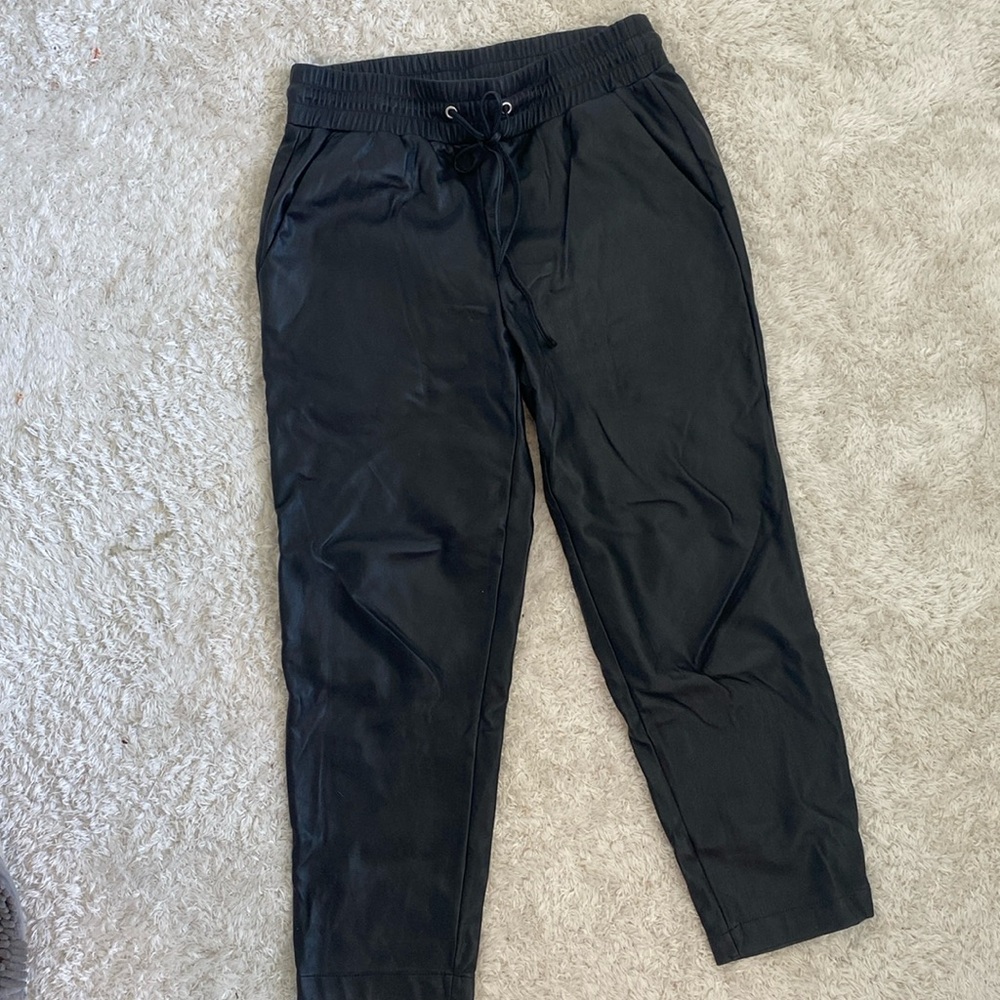 LOFT Faux Leather Jogger Pants